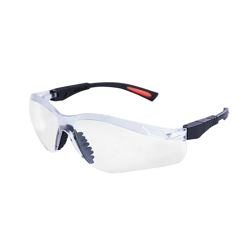 Safety Glasses with Clear Anti Fog Scratch Resistant Wrap-Around Lenses and Non-Slip Grips, UV Protection. Adjustable