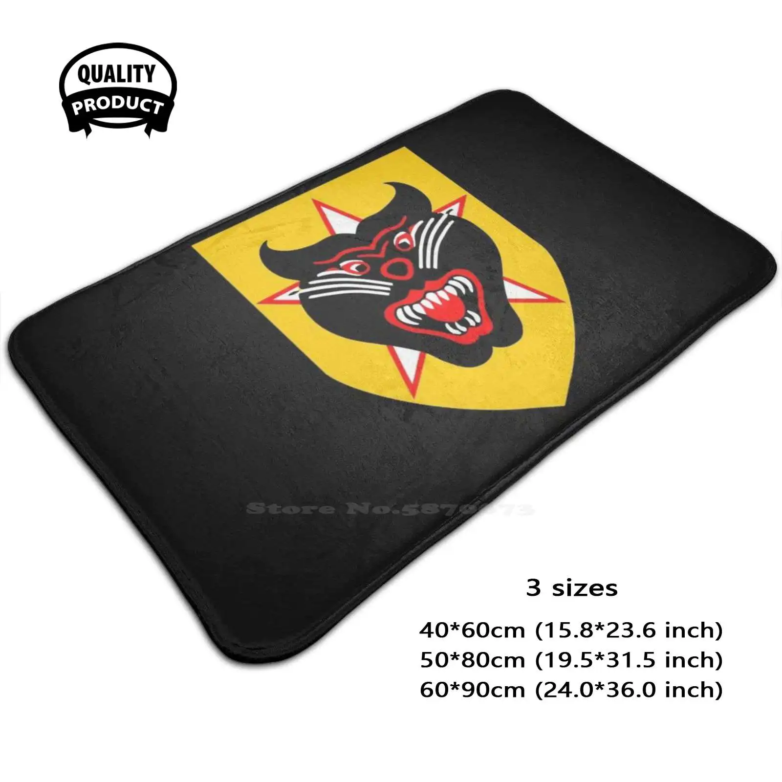 Vietnamese Rangers Snarling Panther Emblem Gift Soft Cushion Home Carpet Door Mat Car Rug Vietnamese Rangers Vietnam War Arvn