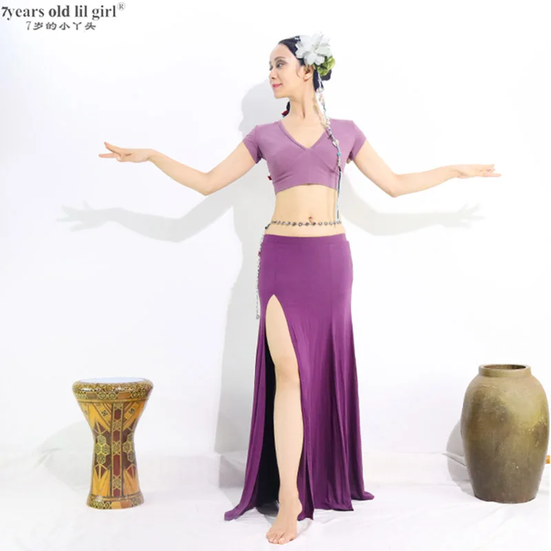 زي الرقص الشرقي Ats القبلي ليكرا تشولي بأكمام قصيرة للنساء ELL110