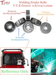 Saldatura Alimentatore Rotolo V U Zigrinatura Scanalatura 0.6 millimetri 0.8 millimetri 1.0 millimetri Dimensione 30x10x10mm per Acciaio Inox Flusso di Alluminio Cavo di Filo Mig Filo di Alimentazione