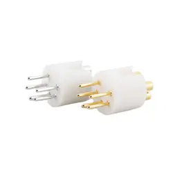 Viborg Pure Copper Male 5Pin DIN Plug Connector Hifi Audio DIY Turntable Tonearm 24K Gold Rhodium Plated 1PC