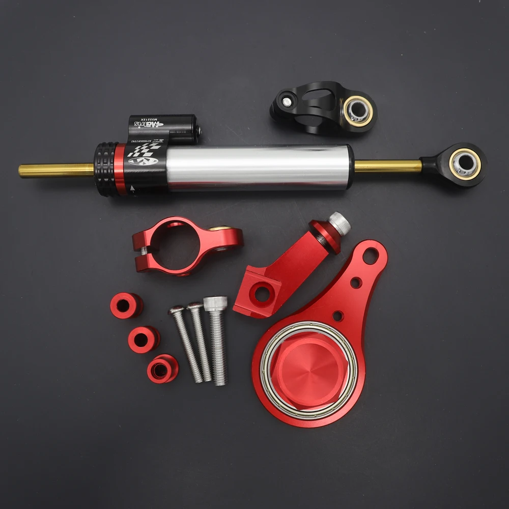 Artudatech Motorfiets Stuurdemper Stabilizer met Beugel Ondersteuning Voor Kawasaki ZX6R 636 2005 2006 Accessoires