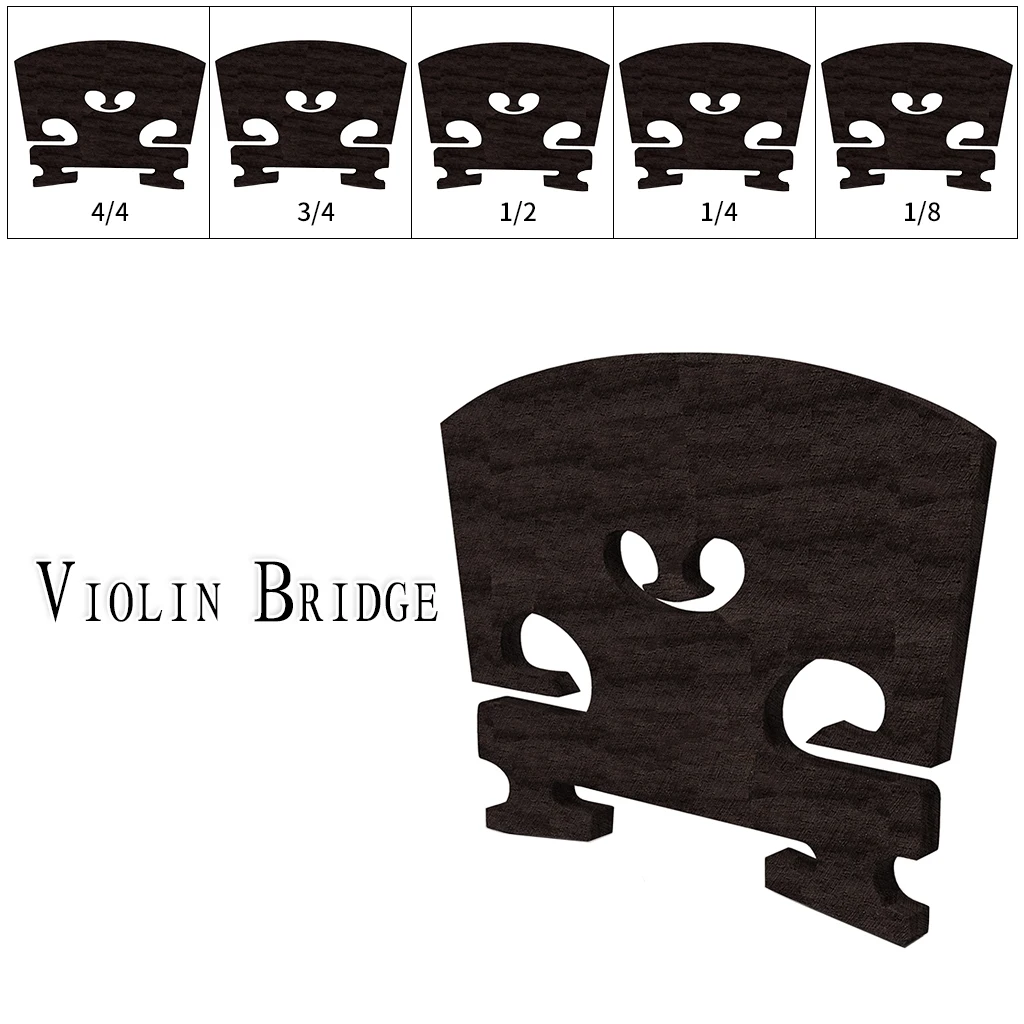 

1PC-Master Ebony Violin Bridge 4/4 3/4 1/2 1/4 1/8