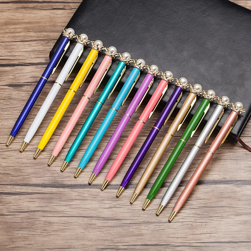 

100pcs/set Wholesale Metal Pen Metal Ballpoint Pen Advertising Gift Pen Hotel Pen Custom LOGO Crown Promotional Pen Wholesale