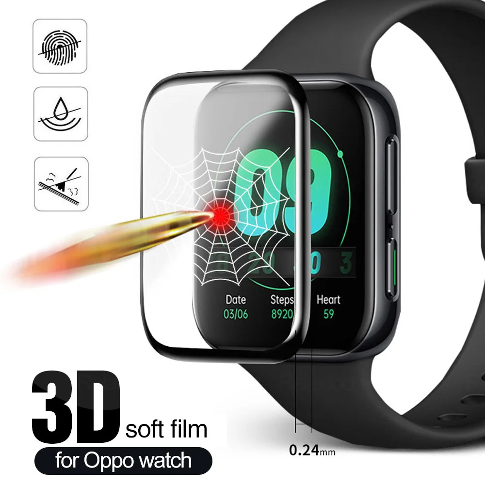 1/2/3pcs Full Screen Protector On For Oppo Watch 41mm 46mm 41 46 MM Realme Watch Smart Band Protective Film Not Tempered Glass