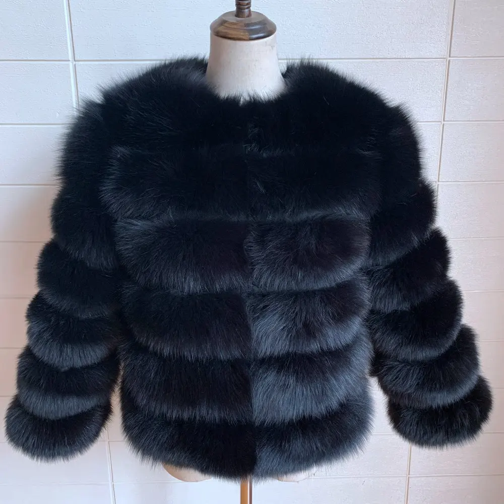 100% Natural Fur Jacket Real Fur Coat Winter Jacket Women Natural Fox Fur Luxury Fashion 50cm Short Jacket Wholesale Hot 2022