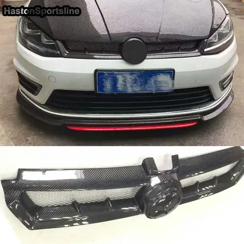 Golf 7 Carbon Fiber Front Bumper Racing Grills Hood Engine Grill for Volkswagen Golf 7 With GTI 2014-2017 Car Accessories