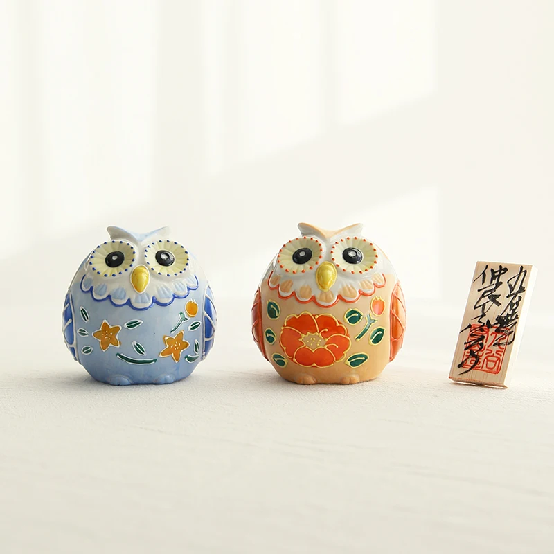 

Spot nine valley burn couple owl ceramic desktop furnishing articles imported from Japan wedding anniversary gift