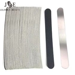 100/50Pcs 80/100/180/240 Straight Replacement Black Nail File Removable Sponge EVA Sanding Files Double-sided Strips Manicure