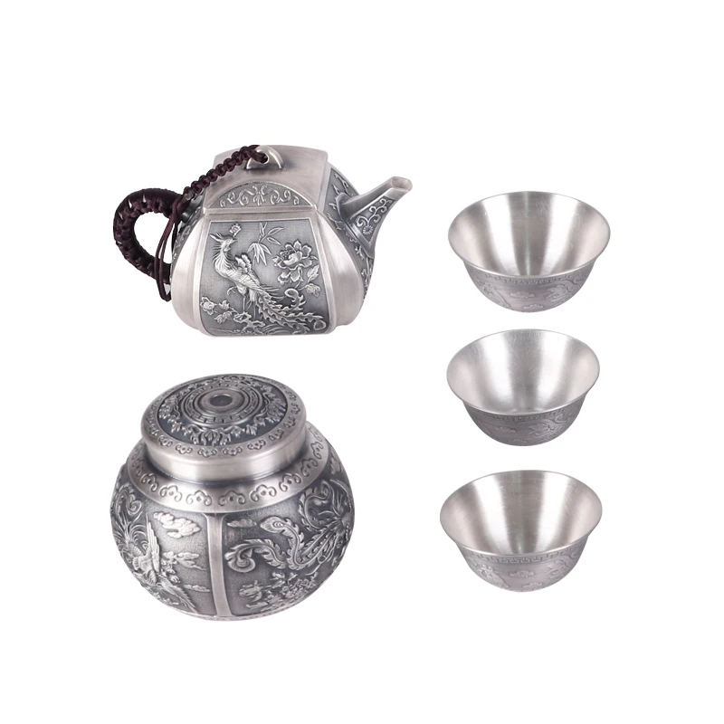 Joe teacher manual 999 pure silver pot pot teapot tea household fair silver cup tea bucket silver tea set