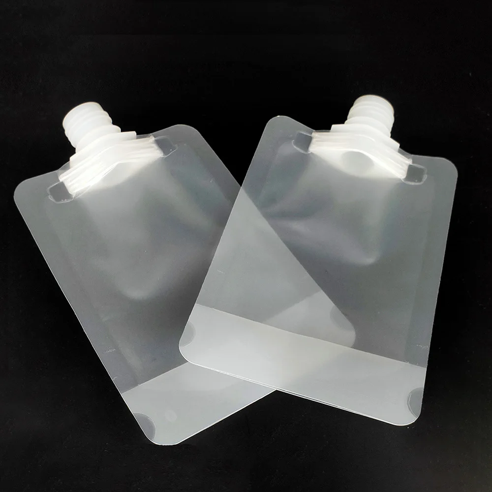 Smell Proof Plastic Bags, Juice Spout Package Bag, Stand Up Spout Pouch, Outdoor Milk Drinks Spout Storage Bags with Free Funnel