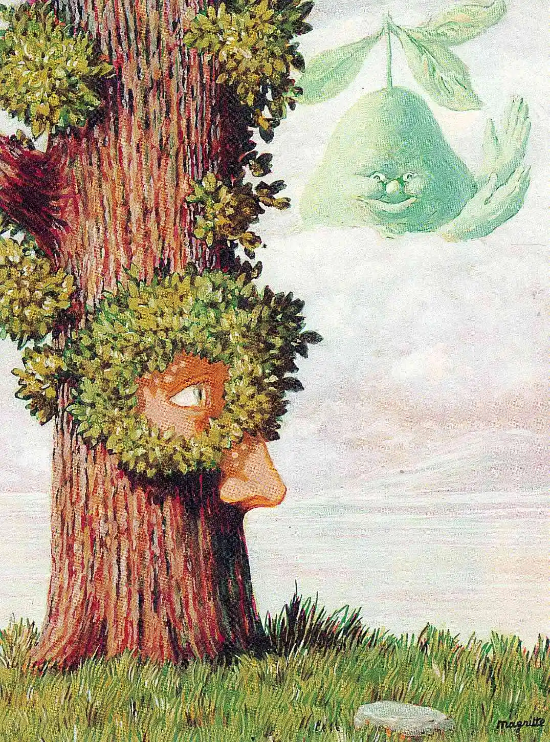Oil Painting,100% handmade Oil Painting Reproduction on linen canvas,Alice in wonderland 1945 By Rene Magritte High quality