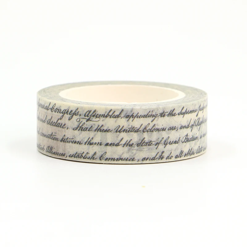 Nuevo 1 rollo de 10M para decoración de diario, cintas Washi con letras en inglés Vintage para álbum de recortes, diario, cinta adhesiva, papelería