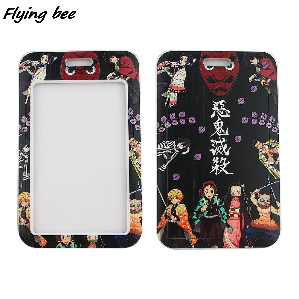 Flyingbee X1387アニメ悪魔特効クールストラップカードホルダー学生ぶら下げネック電話ストラップバッジ地下鉄アクセスカードホルダー