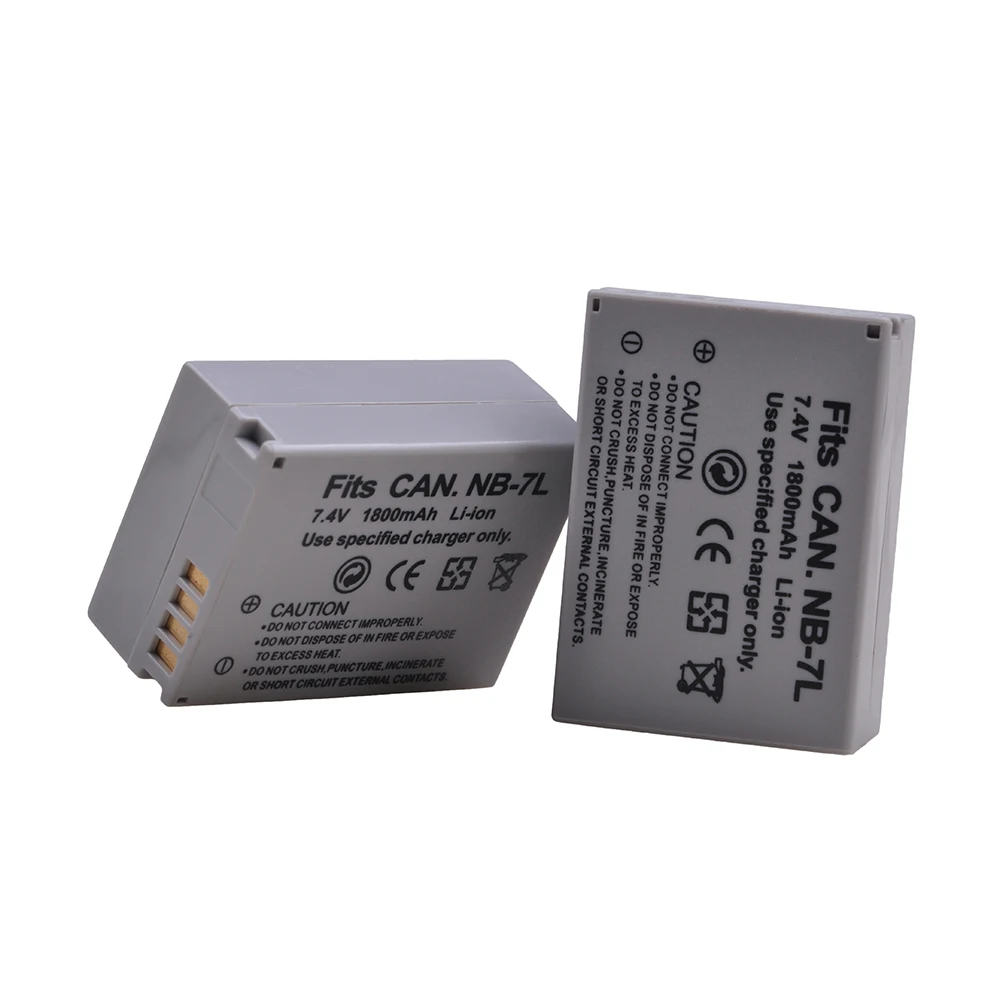 1800mAh NB-7L NB 7L NB7L Batterie + LED touristes USB Chargeur avec port type-c pour IL PowerShot G10 G11 G12 SX30 SX30IS