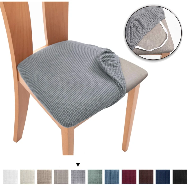 

2021 Spandex Jacquard Dining Room Chair Seat Covers,Removable Washable Elastic Cushion Covers for Upholstered Dining Chair