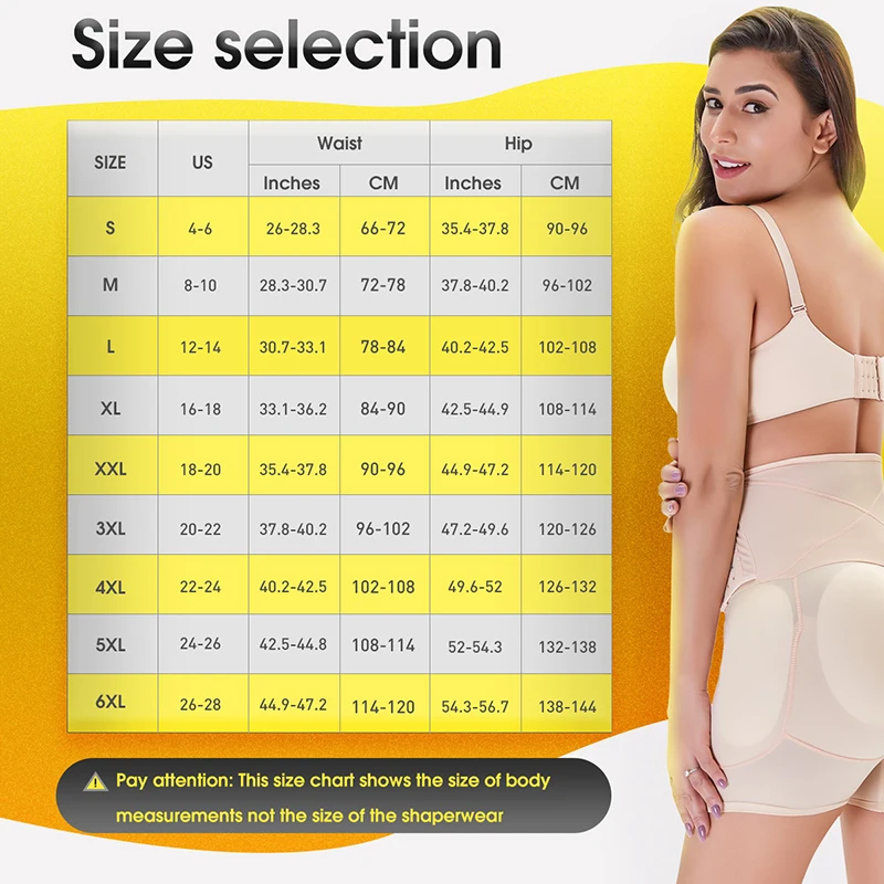 Fake Ass Padded Panties Sexy Women Corset Underwear Buttocks Hip Pads Plus Size Body Shaper Shorts Tummy Control Booty Enhancer