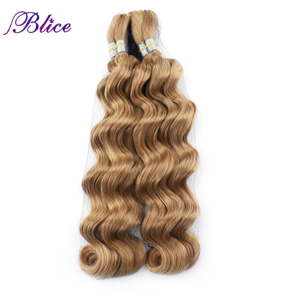 Blice Synthetic Bulk Body Wave Hair Bundles No Weft Hair Extensions 8-28Inch Crochet Braiding Hair For Women One Bundle Deal