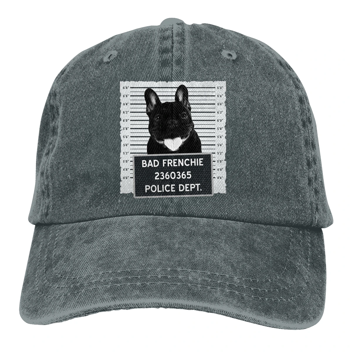 Washed Men's Baseball Cap Frenchie Mug Shot Trucker Snapback Caps Dad Hat French Bulldog Pet Dog Lover Golf Hats