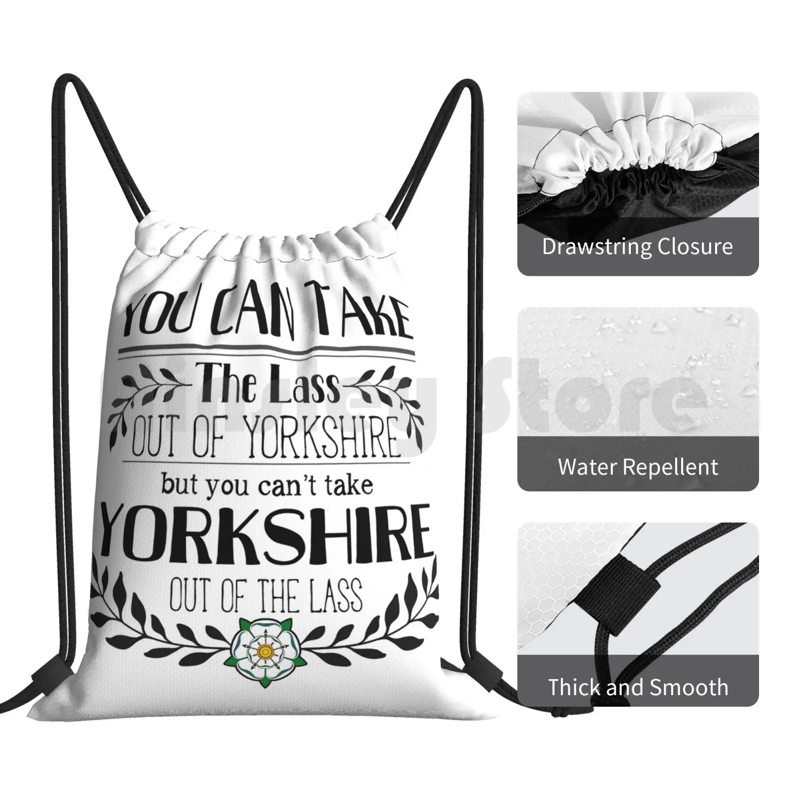 Drawstring Mochila para Equitação, Escalada e Gym Bag, Yorkshire Yorkshireman e Yorkshirewoman