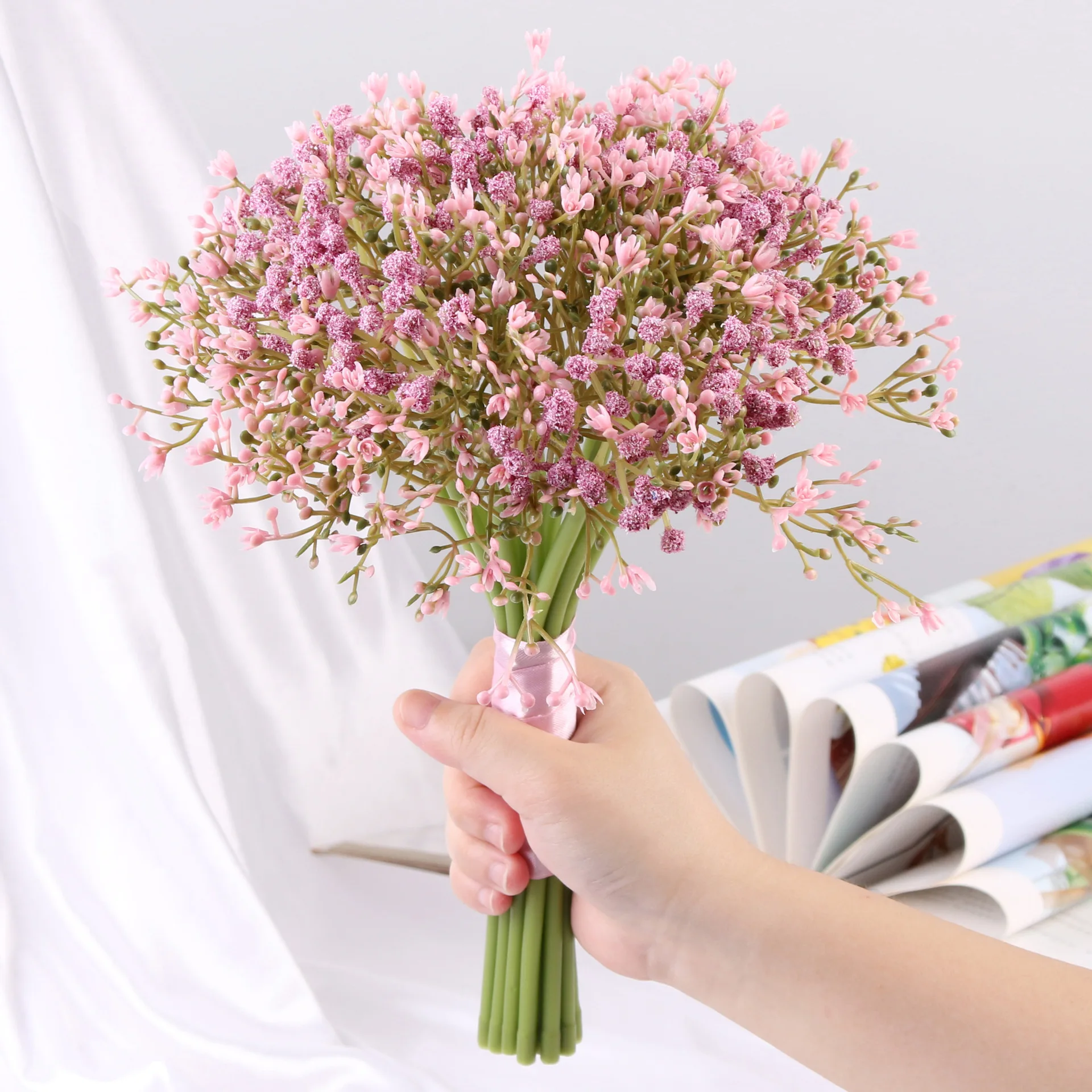 

Artificial Gypsophila Flowers Bouquet, Home Decoration, Wedding Hand Hold Bouquet, Flower Arrangement, Fake Flowers, 16 Branches