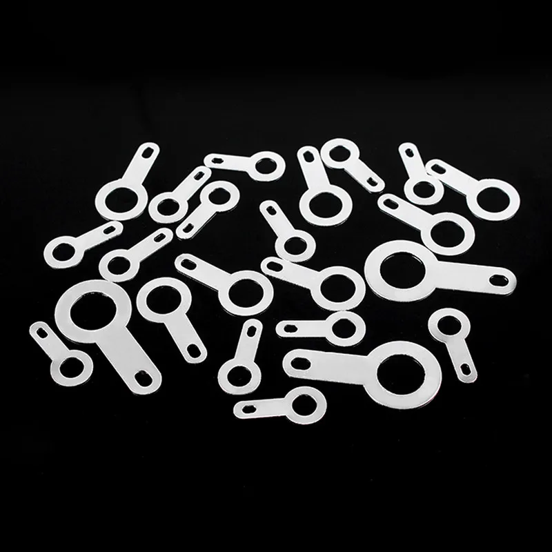 100Pcs Silver-plated Copper Single Head Soldering terminal M2.2/2.7/3.2-M10.2 Circular Weld Washer Welding Sheet Soldering Lug