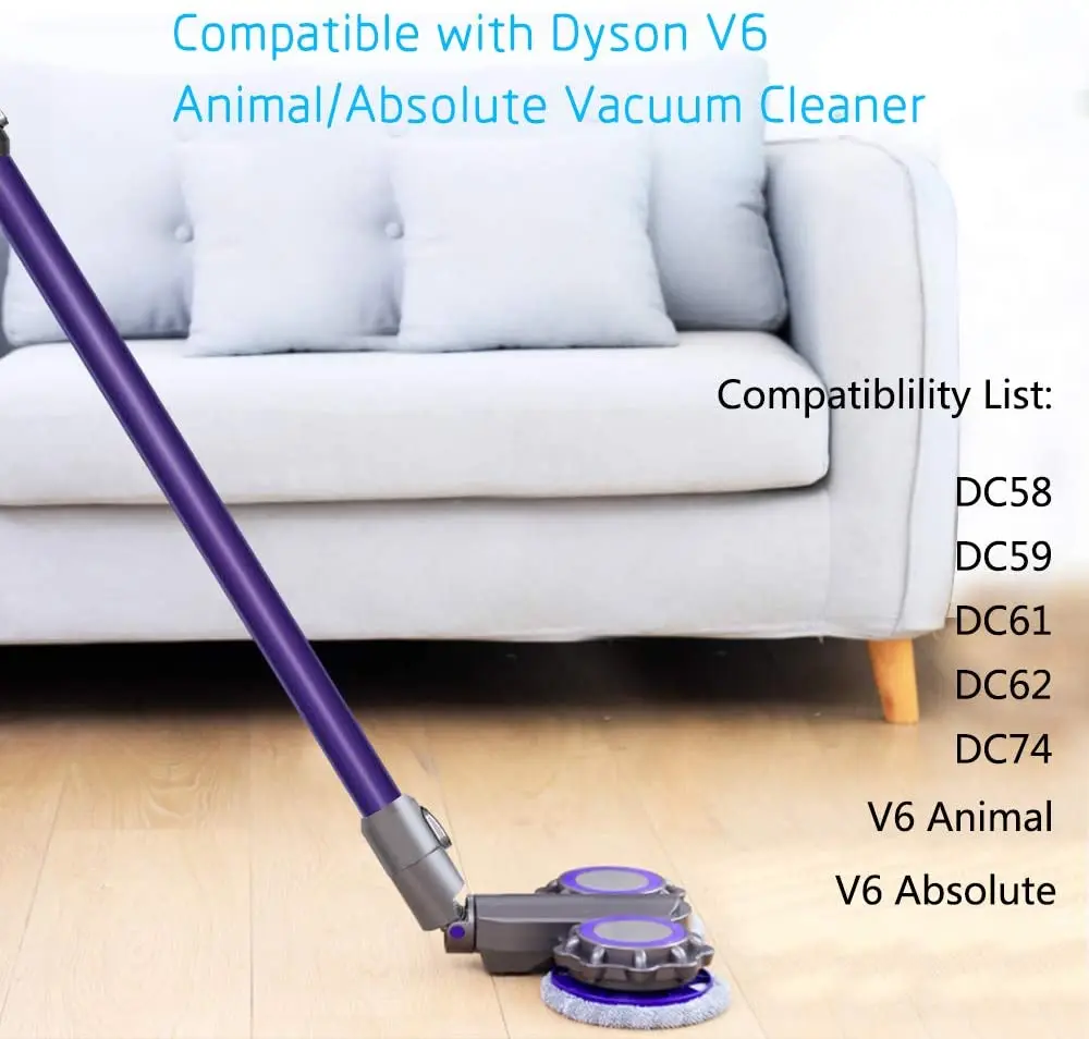 Set Vacuum Cleaner Mop Head Attachment For Dysons V6/DC58/DC59/DC61/DC62/DC74 Vacuum Cleaners Parts with Water Container