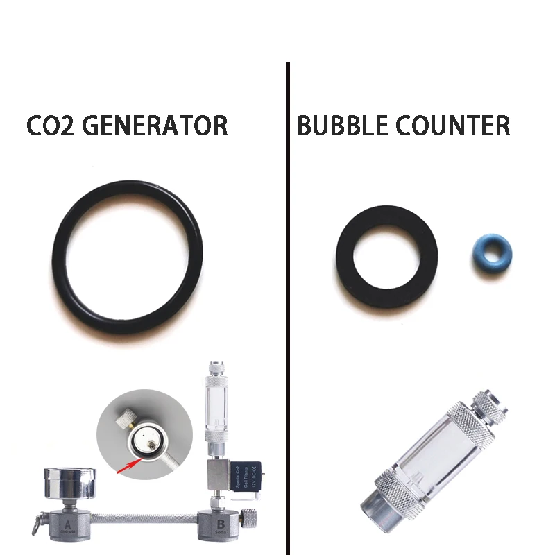 ZRDR CO2 generator accessories, CO2 bubble counter sealing ring accessories,