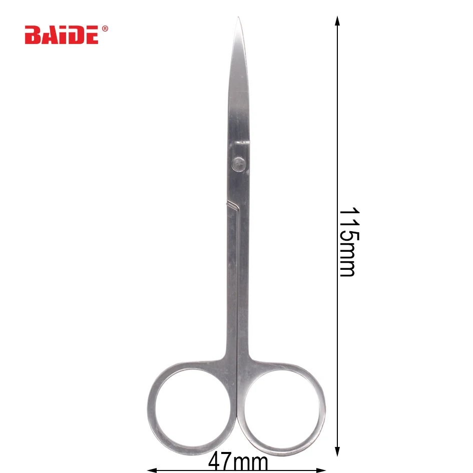 

Slim Sharp Tip Makeup Eyebrow Scissors Stainless Steel Curved Tip Beauty Scissors Small Manicure Trimming Scissors 120pcs/lot