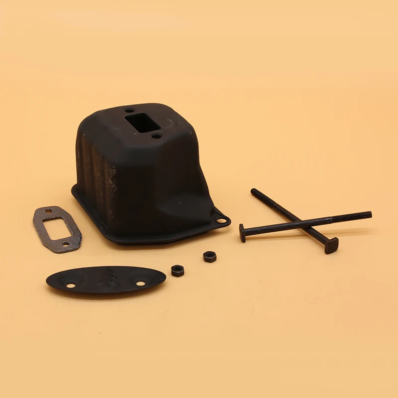 HUNDURE 45cc 52cc 58cc Garden Chainsawสองหลุมท่อไอเสียอะไหล่สำหรับ4500 5200 5800 Chain Saw Muffler