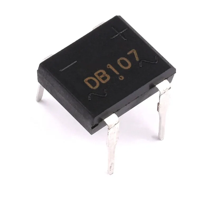 10pcs/lot DB107 DIP-4 1A 1000V Single Phases Diode Rectifier Bridge In Stock
