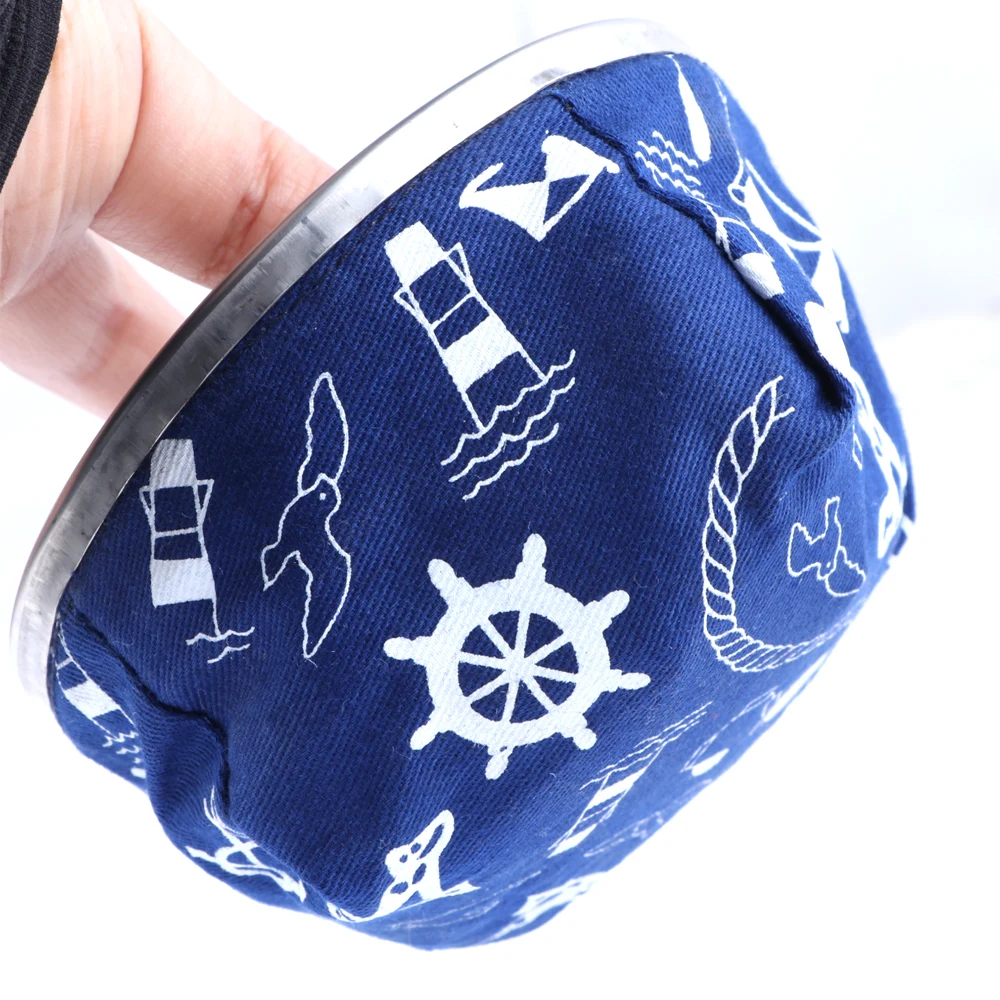 Winddichter Sitzsack-Aschenbecher aus Edelstahl für Marineboote, blau oder rot – Detail 3