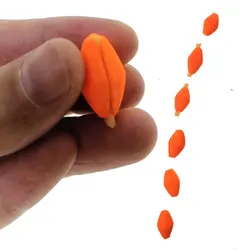 6PCS Fluorescent Orange/Yellow Fly Fishing Tube Float Foam Strike Indicators High Visibility