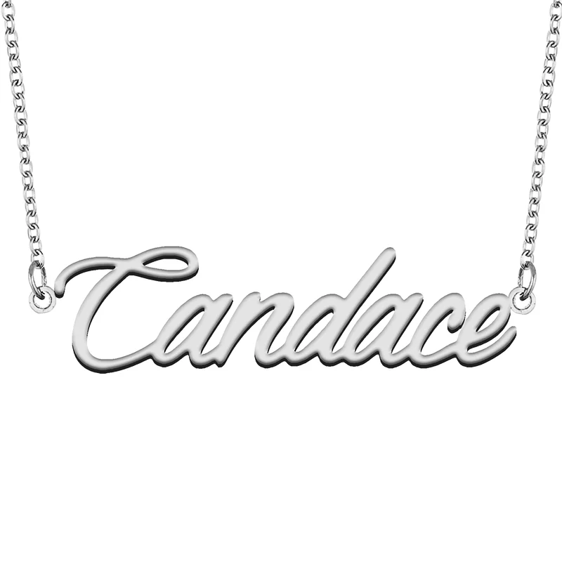 Candace Custom Name Necklace Customized Pendant Choker Personalized Jewelry Gift for Women Girls Friend Christmas Present