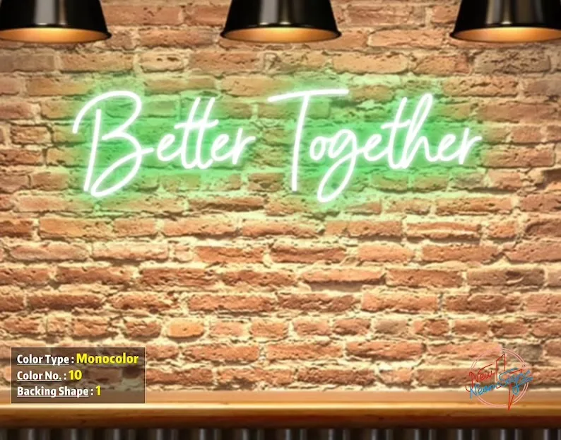 Beter Samen Handgemaakte Custom Led Neon Teken Bruiloft Light Sign Neon Led Sign Neon Lichten Neon Sign Slaapkamer Meisje Led neon