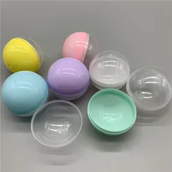 20 pz 60mm giocattoli di plastica vending capsule mezzo colore mezza palla trasparente Macaron palle di imballaggio per la festa di nozze regalo a sorpresa