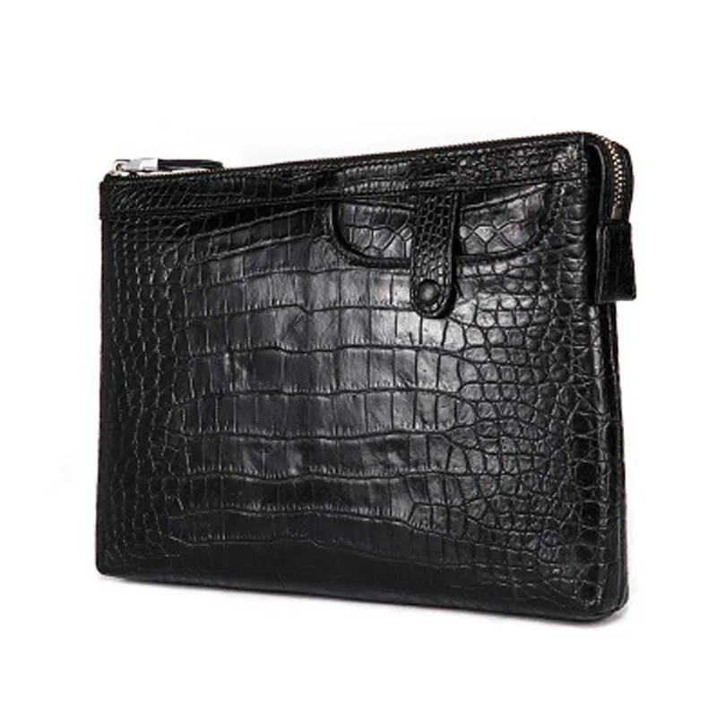 yuee manufacturer Direct selling men crocodile bag business long More screens male Hand caught Male clutch bag men bag