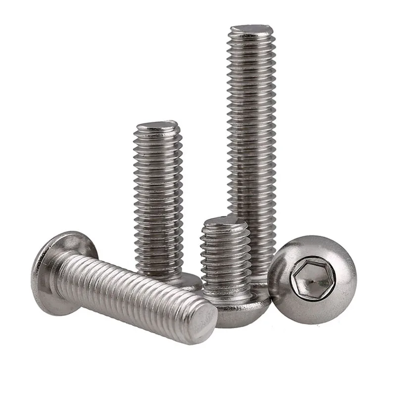 Tornillos hexagonales de cabeza de botón, tornillos Allen A4 de acero inoxidable 316 de grado marino, 8-50mm, DIN7380, M3, M4, M5, M6, 10 y 20 Uds.