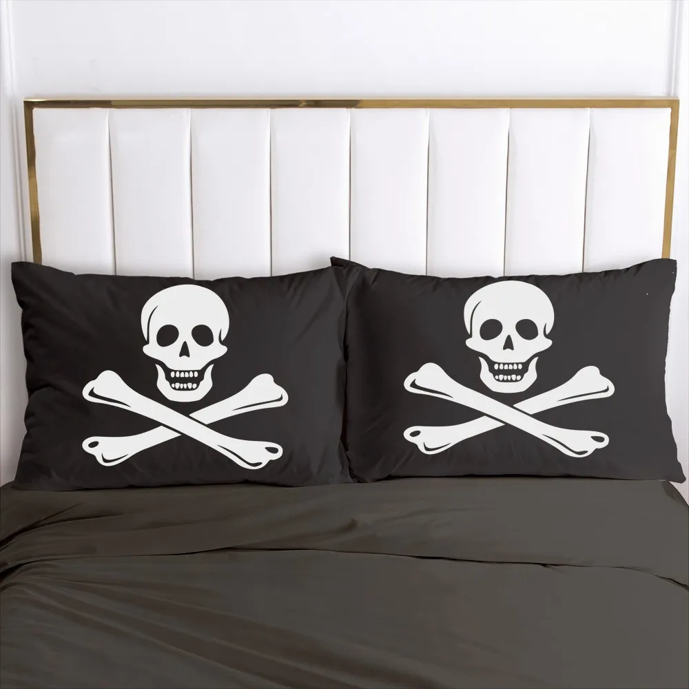 2 PCS 3D Printed Pirate Ships And Treasure 100% Polyester Pillowcase Printed  Home Decorative Pillowcase Decoraion Bedclothes