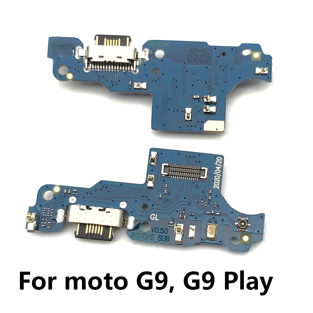 USB Charging Port Mic Microphone Dock Connector Board Flex Cable For Motorola Moto G9 Play Plus Power Repair Parts