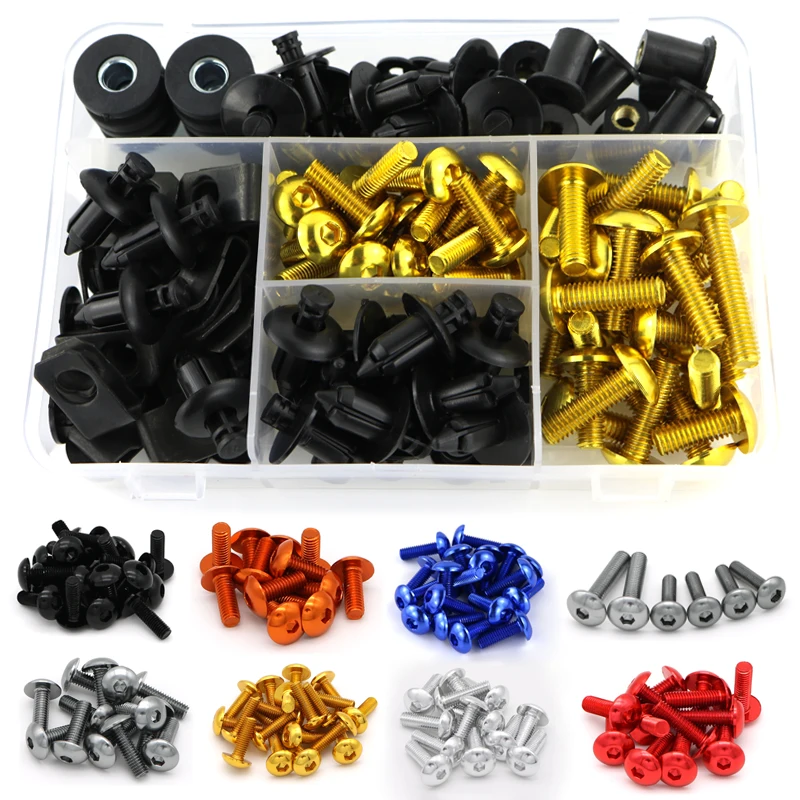 

Fit For Suzuki GSXR1000 GSXR 1000 GSXR 125 250 Complete Fairing Bolts Kit Motorcycle Accessories Cowling Screws Nuts Clips M6 M5