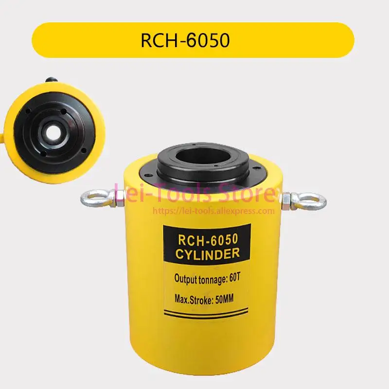 60 Ton 50mm Hydraulic Hollow Hole Cylinder Jack RCH-6050 Ram 60 Tons stroke 50mm