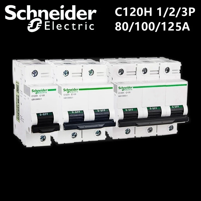 Schneider Circuit breaker Air switch C120H 1P 2P 3P C80 C100 C125 80A 100A 125A