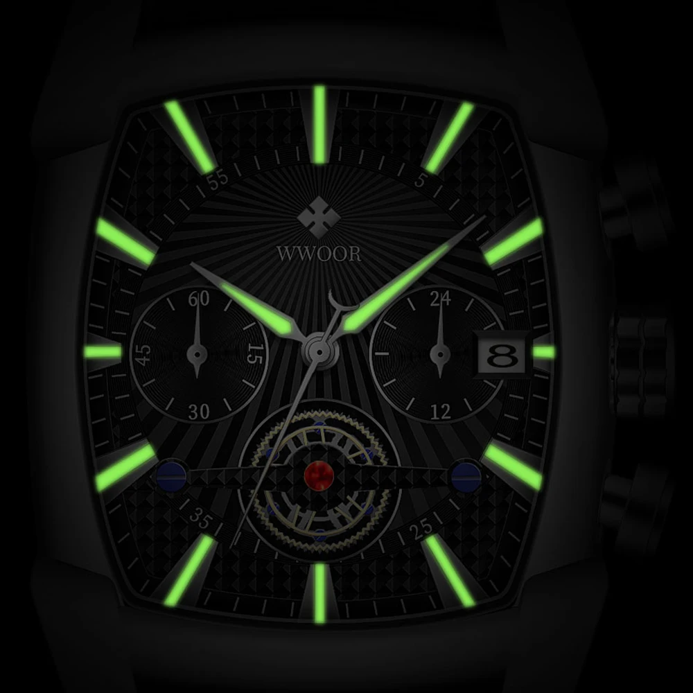 Relogio Masculino 2024 New WWOOR Men's Watches Top Brand Luxury Chronograph Waterproof Luminous Quartz Watch Mens Sports Watches