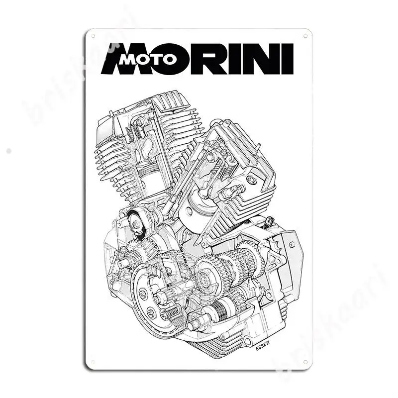 Moto Morini Cutaway Engine Metal Signs pub Garage personalized Cinema Kitchen Plaques Tin sign Posters