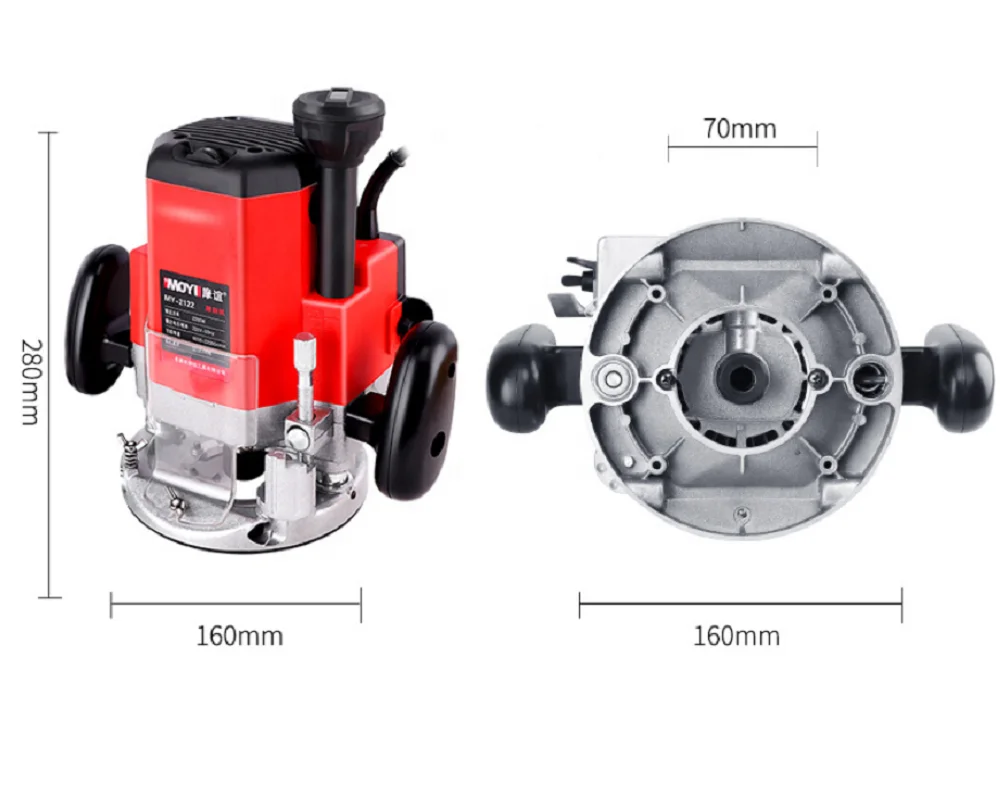 2200W Electric Multifunction Hand Wood Trimmer Woodworking Engraving Machine Slotting Machine