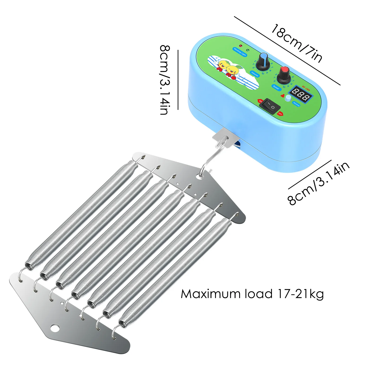 Balanço do bebê bouncer controlador mola automática para berço do bebê e rede do bebê com temporizador ajustável librem suas mãos