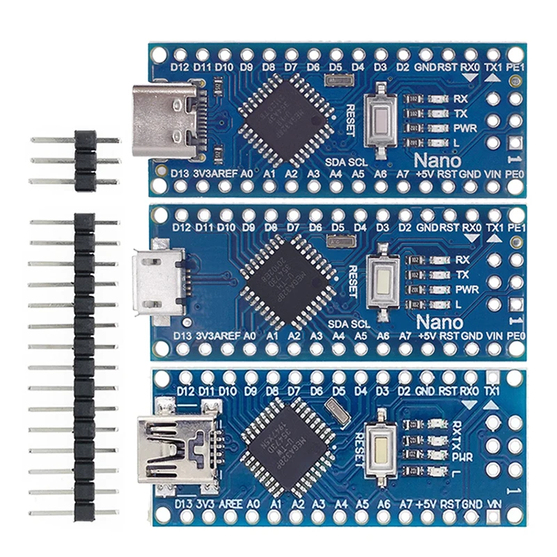 Mini / Type-C / Micro USB Nano 3.0 With the bootloader compatible Nano controller for arduino CH340 USB driver 16Mhz ATMEGA328P