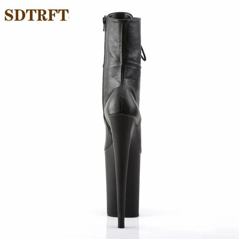 SDTRFT Pole Dancing Ankle boots 23cm Thin Heels Sexy Fetish Patent  Hoof Platform botas mujer Ladies shoes woman wedding Pumps