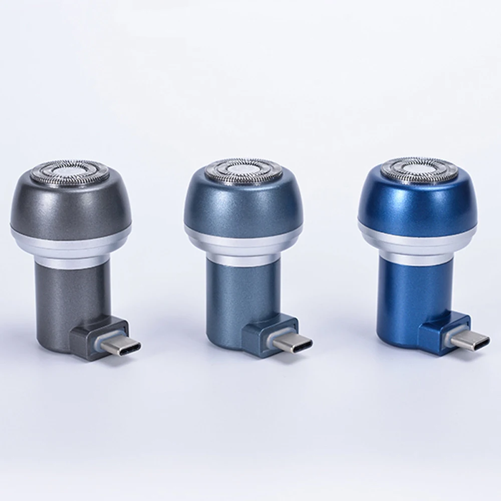 ماكينة حلاقة كهربائية صغيرة USB للهاتف المحمول ماكينة حلاقة محمولة للرجال أداة تهذيب اللحية سفر الأعمال الرطب والجاف ماكينة حلاقة مزدوجة